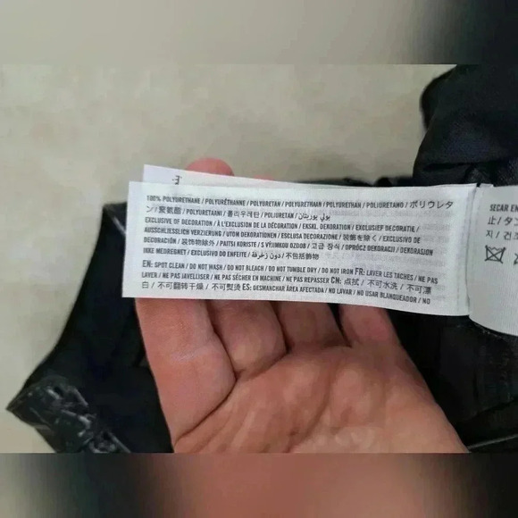 Abercrombie & Fitch Vegan Leather 90s Straight Curve Love Pants Black Size 31 - Picture 8 of 12